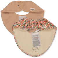 Lot de 2 bavoirs bandana fleurs - Konges Slojd