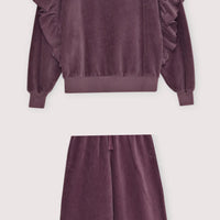 Ensemble en velours mauve Fille The New Society H25