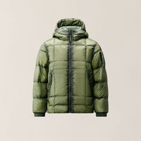 Doudoune à capuche matelassé agave vert CP Company H26