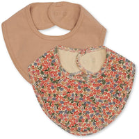 Lot de 2 bavoirs bandana fleurs - Konges Slojd