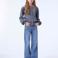 Cardigan Gris Guinevere fille Molo H25