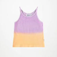 Ensemble de débardeur et short en éponge orange et violet fille Molo E26