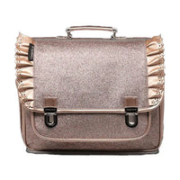 Cartable Moyen froufrous paillettes cuivre Caramel & Cie