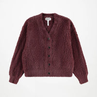 Cardigan doux bordeaux fille Molo H26