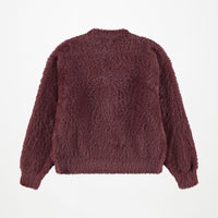 Cardigan doux bordeaux fille Molo H26