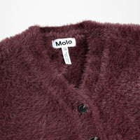 Cardigan doux bordeaux fille Molo H26