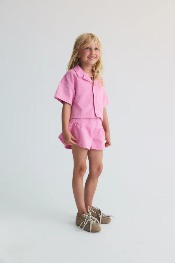 Short paperbag avec ceinture - rose - Fille - 10.00 Short paperbag avec ceinture - rose - Fille - 10.00