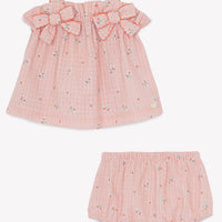 Ensemble court Coquelicot rayures babygirl Tartine et chocolat E25