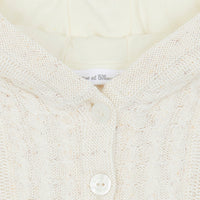 Manteau écru maille torsadée unisexe Tartine et Chocolat E25