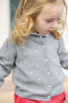 Cardigan gris chiné perles babygirl Tartine et Chocolat H25