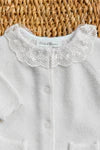 Combinaison longue Ecru col dentelle babygirl Tartine et chocolat H25