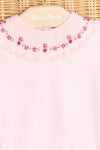 Pyjama Rose pâle col broderies fleurs babygirl Tartine et Chocolat H25