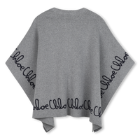 Cape en tricot gris chiné fille Chloé H25