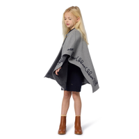 Cape en tricot gris chiné fille Chloé H25