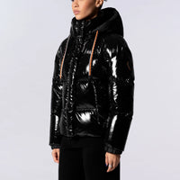 Doudoune courte brillante Lili Bright noire fille Gertrude H25