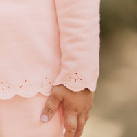 Ensemble de jogging Rose pâle motif ajouré babygirl Tartine et chocolat E25