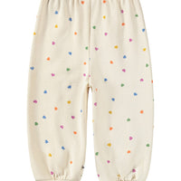 Ensemble de jogging blanc imprimé coeur babygirl E26