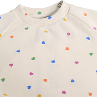 Ensemble de jogging blanc imprimé coeur babygirl E26