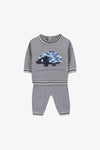 Ensemble jogging gris chiné Pixel babyboy Tartine et Chocolat H25