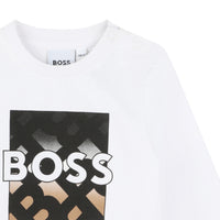 Tee-shirt blanc imprimé babyboy Boss