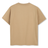 Tee-shirt manches courtes dark taupe à motif garçon BOSS E26