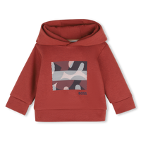 Sweat à capuche terracotta babyboy Boss H26