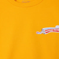 Tee-Shirt Fizvalle jaune lumière mixte American Vintage E26