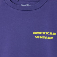 Tee-Shirt Fizvalle violet mixte American Vintage E26