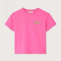 Tee-Shirt Fizvalle rose fluo fille American Vintage E26