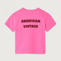 Tee-Shirt Fizvalle rose fluo fille American Vintage E26
