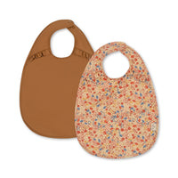 Lot de 2 bavoirs repas almond fleurs - Konges Slojd