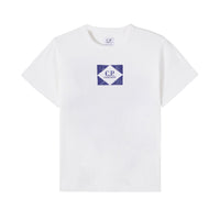 Tee-Shirt Logo Bleu Garçon CP Company E26