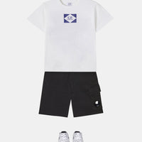 Tee-Shirt Logo Bleu Garçon CP Company E26