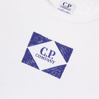 Tee-Shirt Logo Bleu Garçon CP Company E26