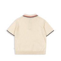 Polo manches courtes mio knit écru babyboy Konges Slojd E26