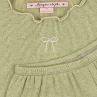 Ensemble tee-shirt et short Roli à paillettes vert fille Konges Slojd E26