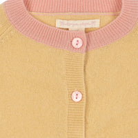 Ensemble cardigan avec pantalon Colleti jaune babygirl Konges Slojd H26