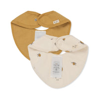 Lot de 2 bavoirs bandana citrons - Konges Slojd