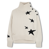 Pull écru en laine col montant fille Zadig & Voltaire H25