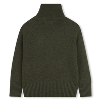 Pull en laine kaki chiné col montant fille Zadig & Voltaire H25
