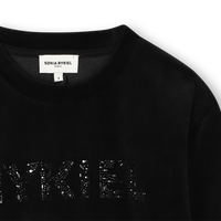 Robe en velours noir fille Sonia Rykiel H25