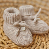 Chaussons moka chiné noeud - Tartine et Chocolat H25