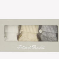 Coffret Chaussettes unisexe écru coton Tartine et Chocolat