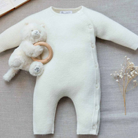 Combinaison longue écru laine col rond mixte Tartine et chocolat