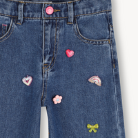 Pantalon en denim stone pousse fille Billieblush H26