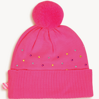 Bonnet à strass multicolores storm pink fille Billieblush H26