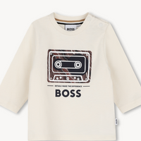 Tee-shirt manches longues ivory babyboy Boss H26