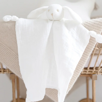 Doudou Augustin le Lapin coton bio écru Tartine et Chocolat