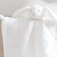 Doudou Augustin le Lapin coton bio écru Tartine et Chocolat