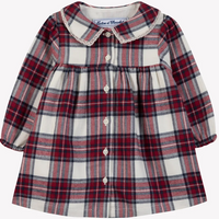 Robe à carreaux en coton écru babygirl Tartine et Chocolat H26